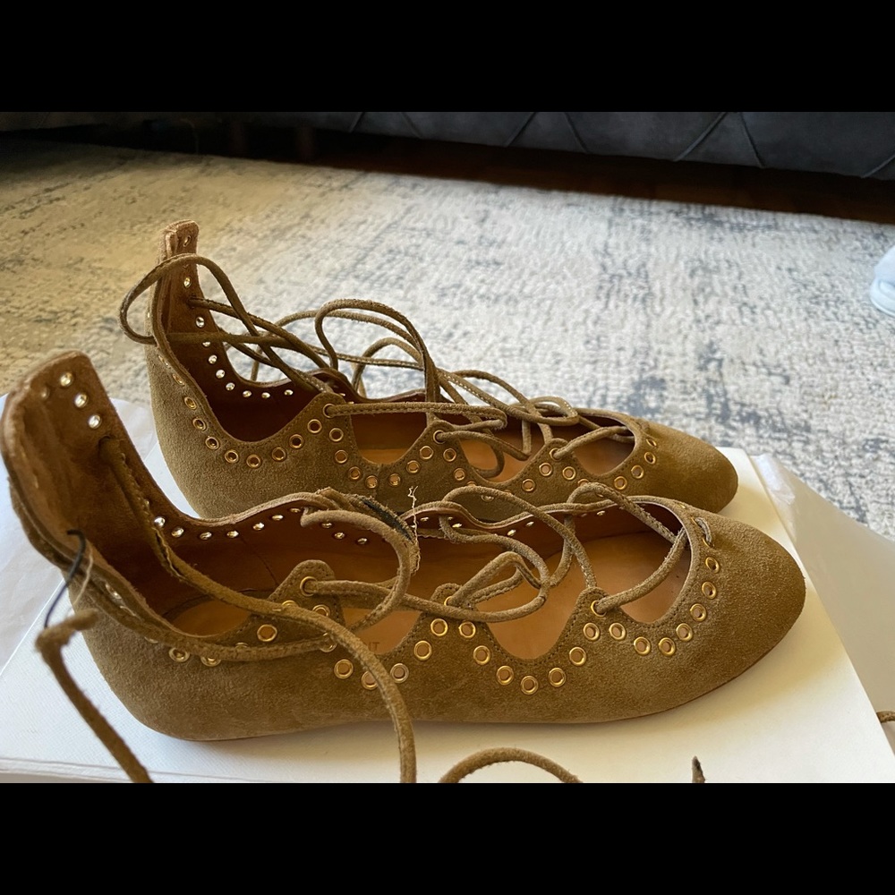 Isabel Marant Eyelet Velvet Sandals